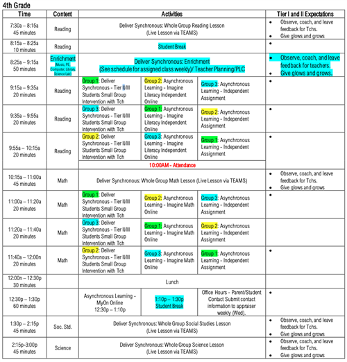 Schedule 